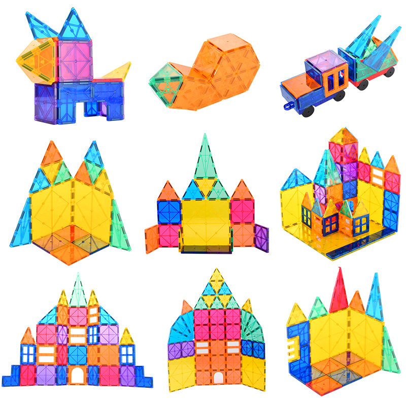 Magnet Building Tiles Clear Magnetic 3D Building Blocks Construction Playboards, Creativity beyond I(图7)