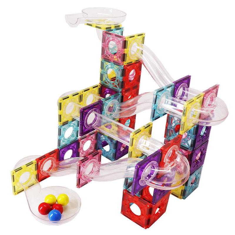 Marble Run Magnetic Tile Race Track Toy Play Set STEM Building & Learning Educational Magnet Constru(图10)