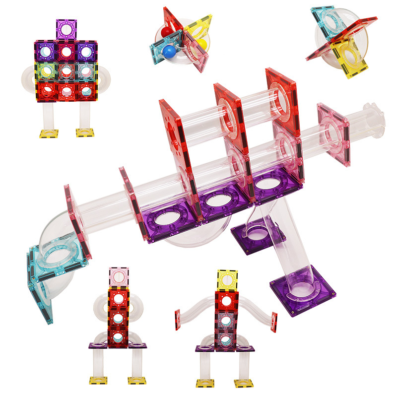 Marble Run Magnetic Tile Race Track Toy Play Set STEM Building & Learning Educational Magnet Constru(图8)