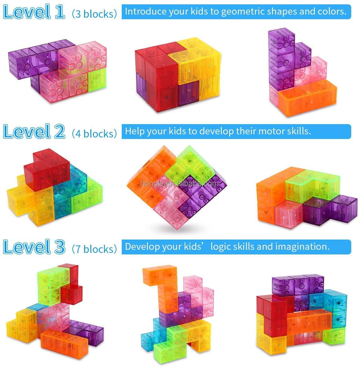 7 pcs Russian magnetic cube for all kinds of models(图4)