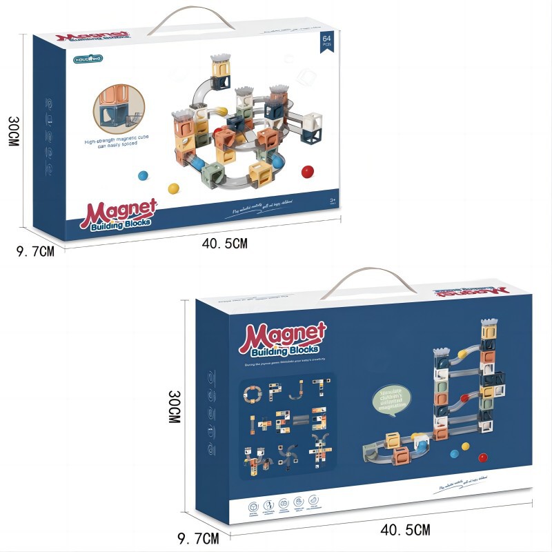 Magnetic building blocks marble run set(图6)