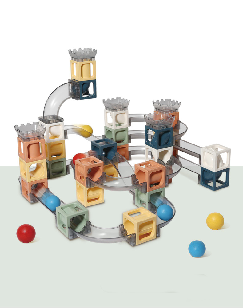 Magnetic building blocks marble run set(图5)