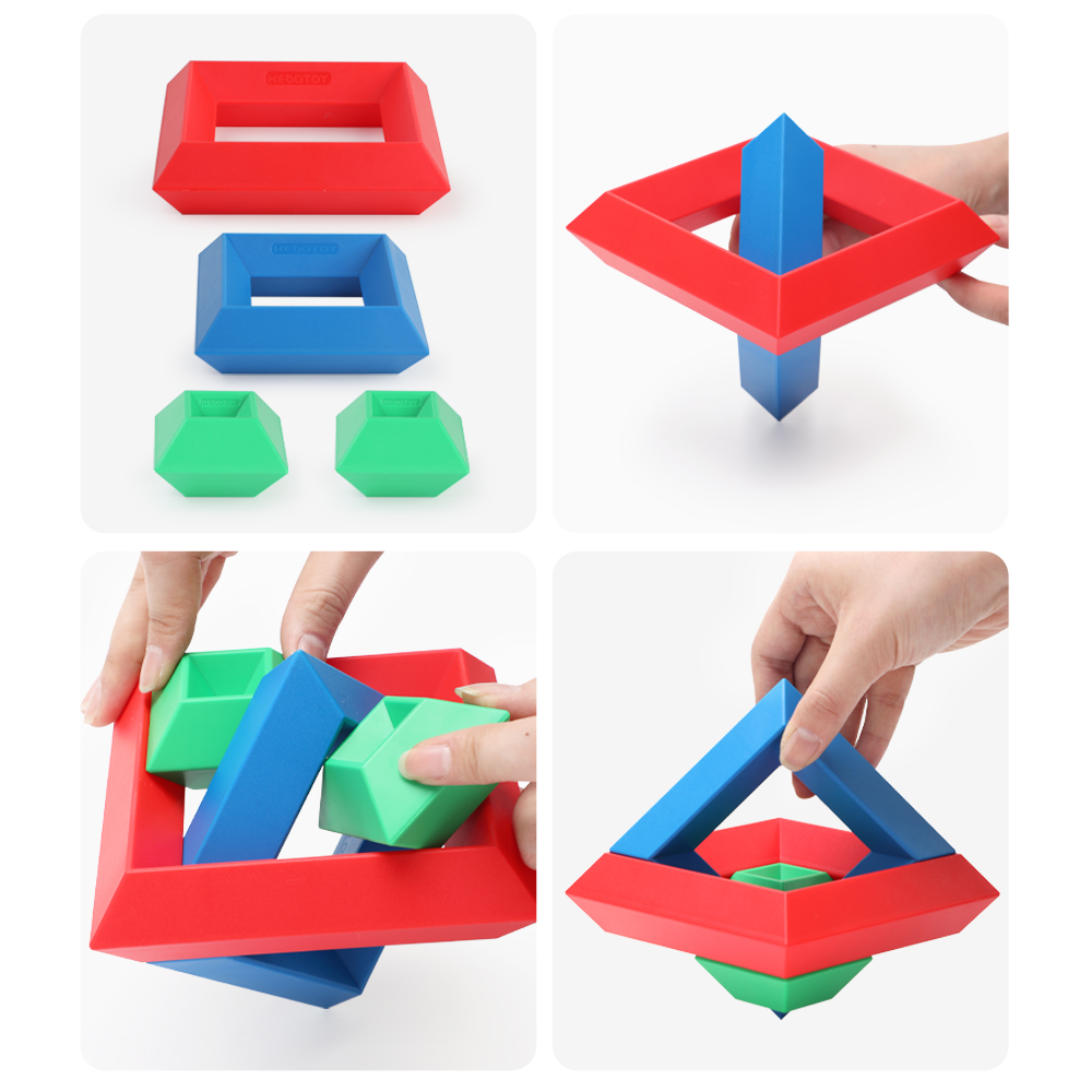 Pyramid STEM Education Toy Space Color Learning Creative Stacking Puzzle Toys Pyramid Building Block(图8)