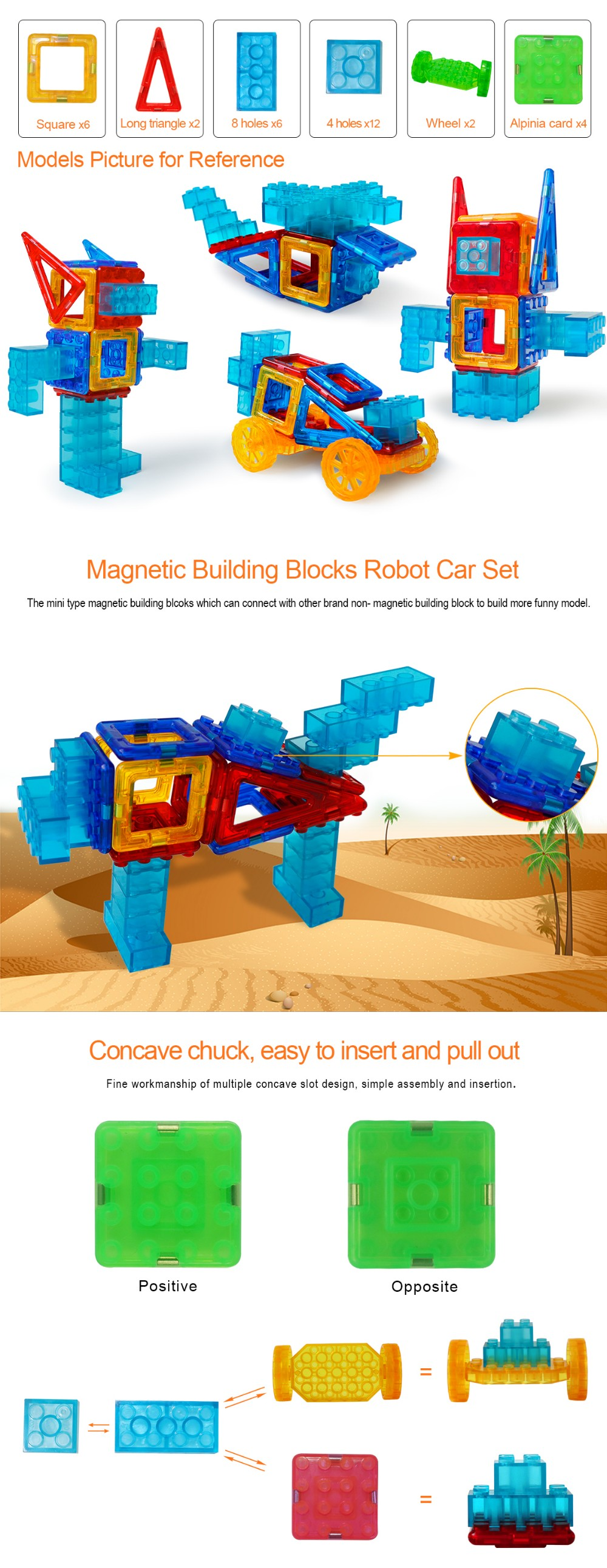 Kid creative 3D mini magnetic building blocks (图1)